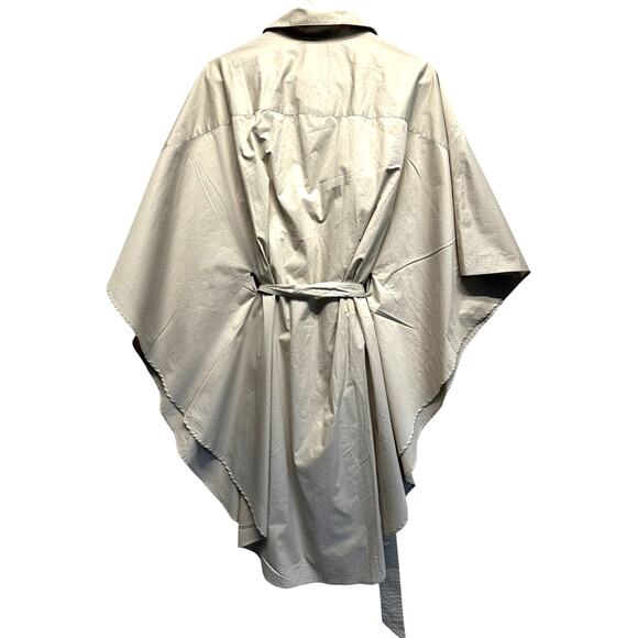 Halston Beckett Dress in Cotton Poplin Light Taupe Size 12 NWT - Picture 10 of 11